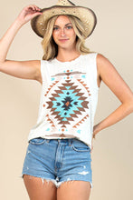 Load image into Gallery viewer, BARB Aztec Graphic Sleeveless Top