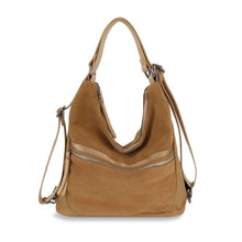 Load image into Gallery viewer, Genuine Leather Convertible Hobo Backpack