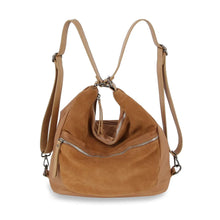 Load image into Gallery viewer, Genuine Leather Convertible Hobo Backpack