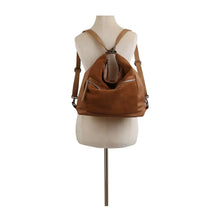 Load image into Gallery viewer, Genuine Leather Convertible Hobo Backpack