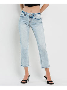 Mid Rise Crop Regular Straight Lovervet Jeans