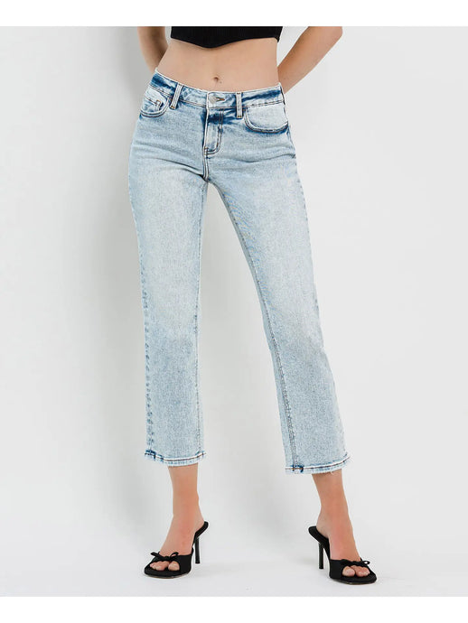 Mid Rise Crop Regular Straight Lovervet Jeans