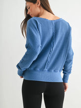 Load image into Gallery viewer, Chunky Waffle Boat Neck Sweater