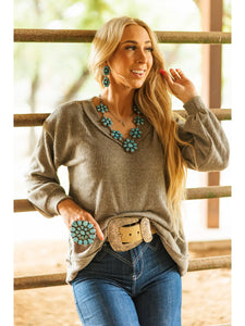V Neck Tunic Top