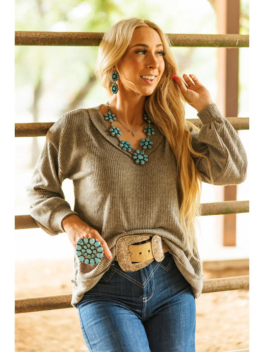 V Neck Tunic Top
