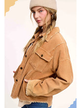 Load image into Gallery viewer, Washed Corduroy Oversized Button Down Jacket