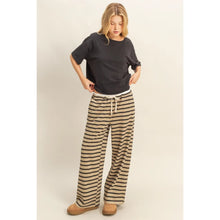 Load image into Gallery viewer, Striped Knit Drawstring Lounge Pants
