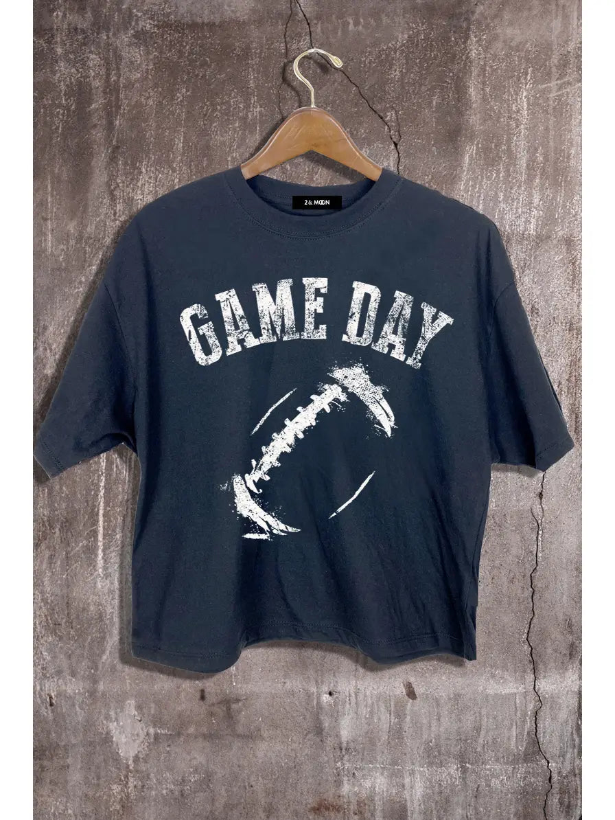 Game Day Football Graphic Crop Tee
