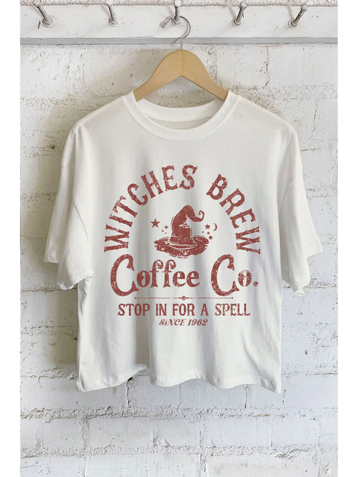 Witches Brew Coffee Co Graphic Long Crop Top