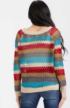Load image into Gallery viewer, Long Sleeve Multi Color Knit Top