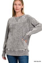 Load image into Gallery viewer, Halo Snow Washed French Terry Round Neck Pullover