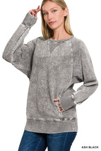 Load image into Gallery viewer, Halo Snow Washed French Terry Round Neck Pullover