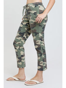High Rise Pull On Straight Leg Camo Jogger
