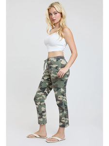 High Rise Pull On Straight Leg Camo Jogger