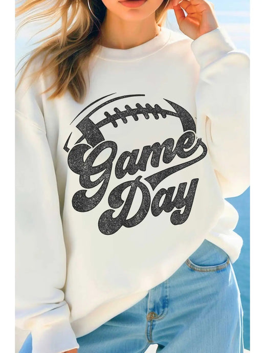 Game Day Football Graphic Brushed Sweatshirt