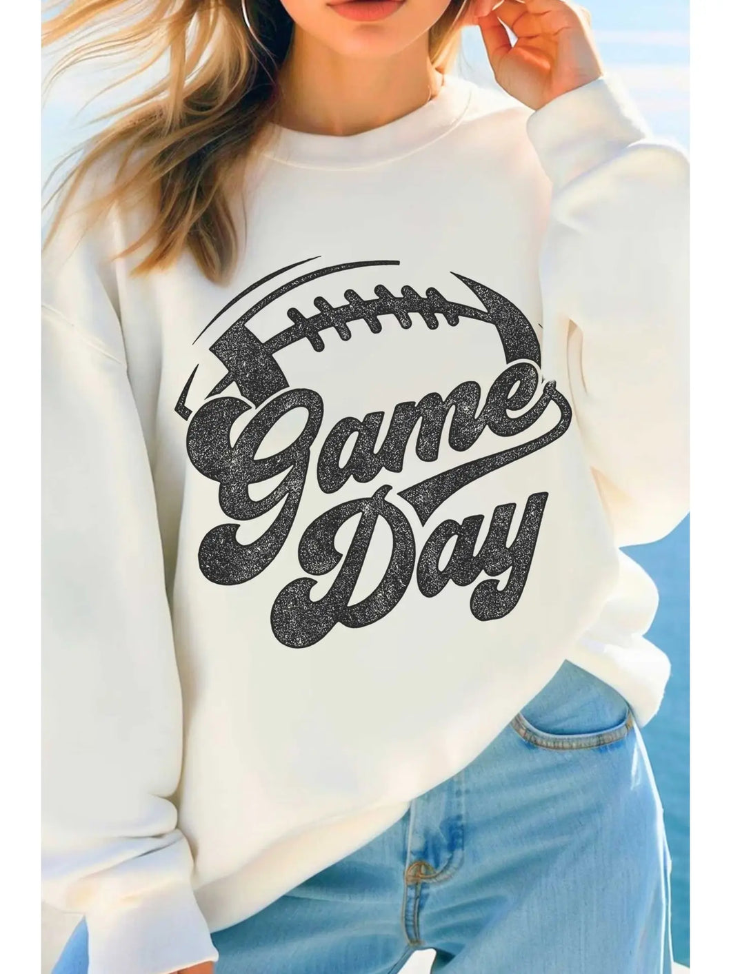 Game Day Football Graphic Brushed Sweatshirt
