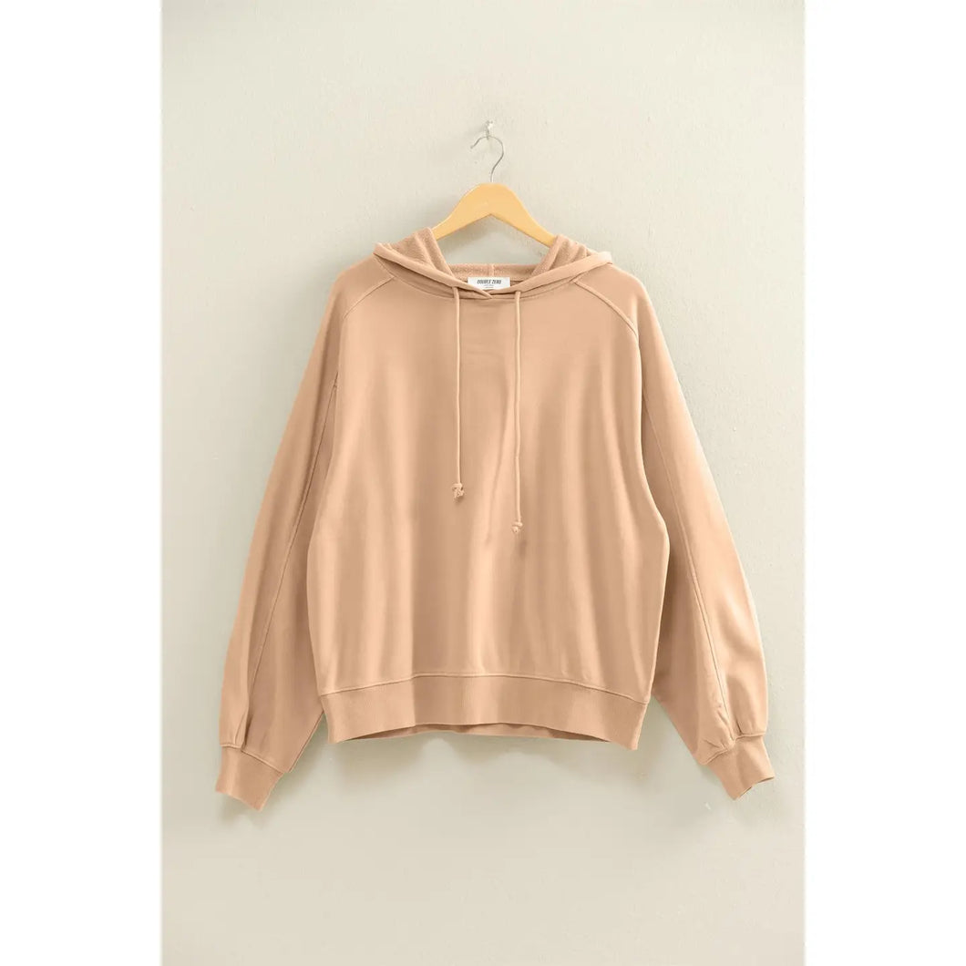 Mineral Washed Seam Detail Hoodie