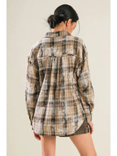 Load image into Gallery viewer, Plaid Woven Button Top