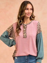 Load image into Gallery viewer, Stand By Me Animal Print Solid Rib Top