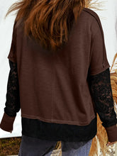 Load image into Gallery viewer, Lace Patchwork Long Sleeve Top
