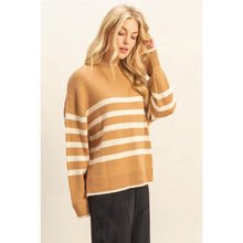 Load image into Gallery viewer, Striped Casual Crew Neck Soft Sweater