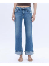 Load image into Gallery viewer, Mid Rise Cuffed Ankle Slim Wide Leg Lovervet Jeans
