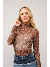 Load image into Gallery viewer, Boots Stitch Throughout Mesh Mock Neck Fitted Top