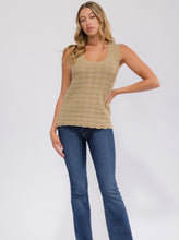 Load image into Gallery viewer, SLEEVELESS CROCHET TANK TOP