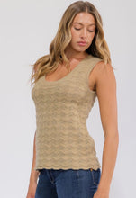 Load image into Gallery viewer, SLEEVELESS CROCHET TANK TOP