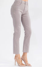 Load image into Gallery viewer, BUTTON CLOSURE POCKETS RAW EDGE STRAIGHT LEG DENIM PANTS