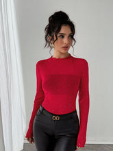 Load image into Gallery viewer, Sequin Bling Slim Fit Long Sleeve Top