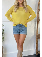 Load image into Gallery viewer, Solid Crochet Knit Long Sleeve Blouse Top