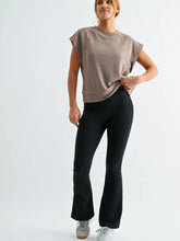 Load image into Gallery viewer, Offset French Terry Cap Sleeve Top