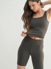 Load image into Gallery viewer, Lycra-Blend Square Neck Active Tank