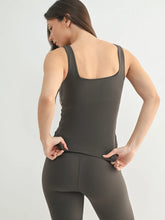 Load image into Gallery viewer, Lycra-Blend Square Neck Active Tank