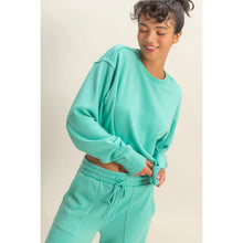 Load image into Gallery viewer, Raw Edge Detail Burnout Sweatshirt