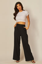 Load image into Gallery viewer, High Rise Elastic Back Wide Leg Pants