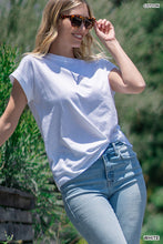 Load image into Gallery viewer, Cotton Folded Sleeve T-shirt