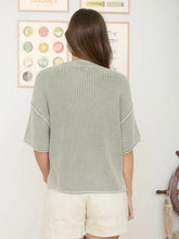 Load image into Gallery viewer, Washed Short Sleeve Boxy Knit Top