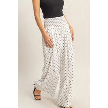 Load image into Gallery viewer, Polka Dot Elastic Wide-Leg Pants