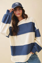 Load image into Gallery viewer, Contrast Panel Long Sleeve Slouchy Top