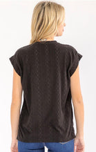 Load image into Gallery viewer, SHORT SLEEVE RIBBED DETAILED BLOUSE