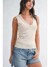 Load image into Gallery viewer, Ribbed V-Neck Tank Top