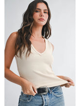 Load image into Gallery viewer, Ribbed V-Neck Tank Top