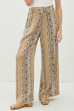Load image into Gallery viewer, Boho Print Smocked Waist Palazzo Wide Leg Pants