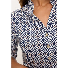 Load image into Gallery viewer, Mandarin Half Placket Roll Tab Shirt