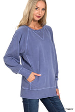 Load image into Gallery viewer, Pigment Dyed French Terry Pullover With Pockets