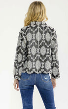 Load image into Gallery viewer, LONG SLEEVE BUTTON UP EMBROIDERY BLOUSE