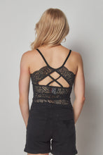 Load image into Gallery viewer, Lace Cami Criss Cross Back Padded Bralette