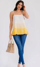 Load image into Gallery viewer, SLEEVELESS TIERED COLORBLOCK TANK TOP